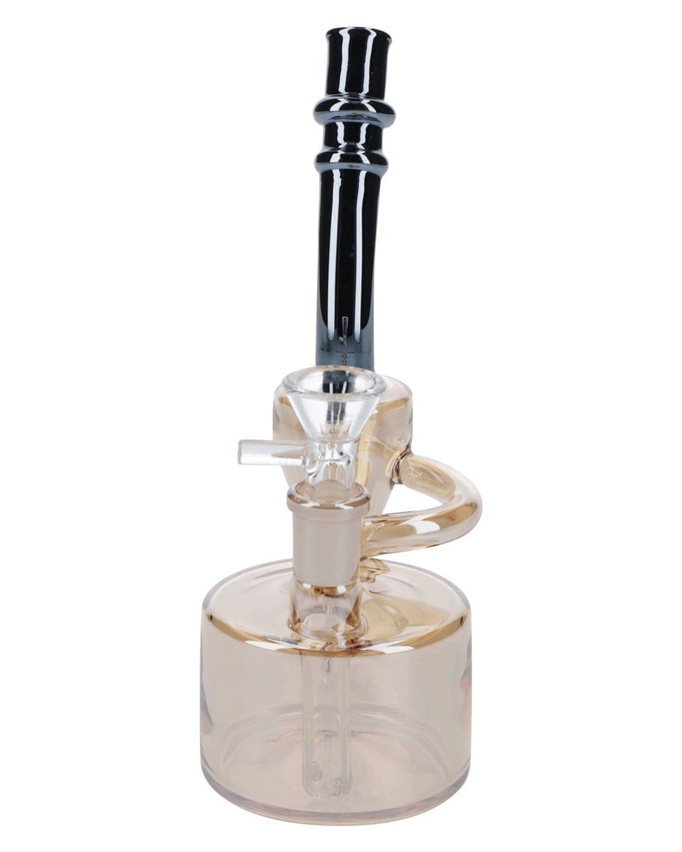 7 Inch Clear Inline To Perc 14mm Joint Premium Tobacco Water Pipe Bubbler  Bong