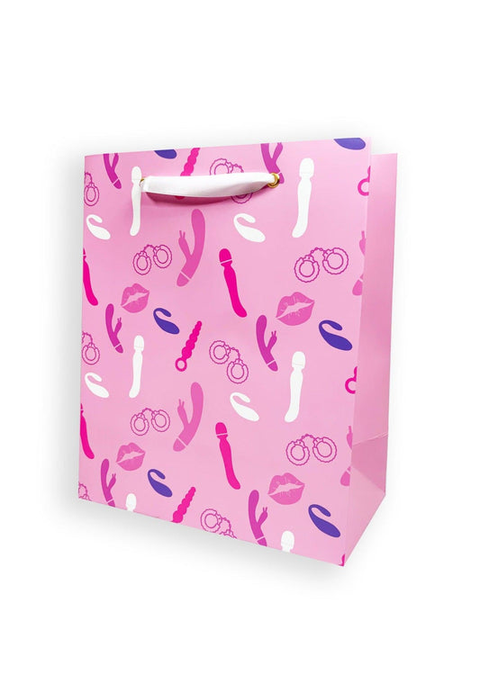 KushKards Gift Bag & Tissue Gift Bag Only Vibrator Print Gift Bag