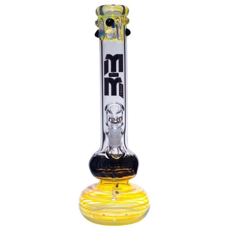 MM-TECH-USA Waterpipe Black Waterpipe Color Fumed Double Bubble Beaker by M&M Tech