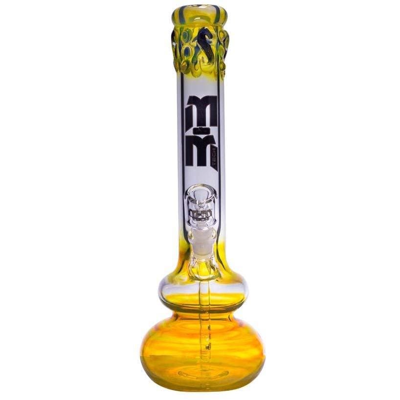 MM-TECH-USA Waterpipe Yellow Waterpipe Color Fumed Double Bubble Beaker by M&M Tech