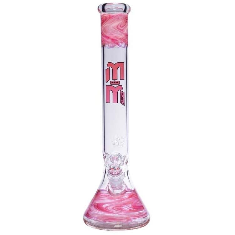 MM-TECH-USA Waterpipe Pink Waterpipe Gold Swirl And Color Beaker by M&M Tech