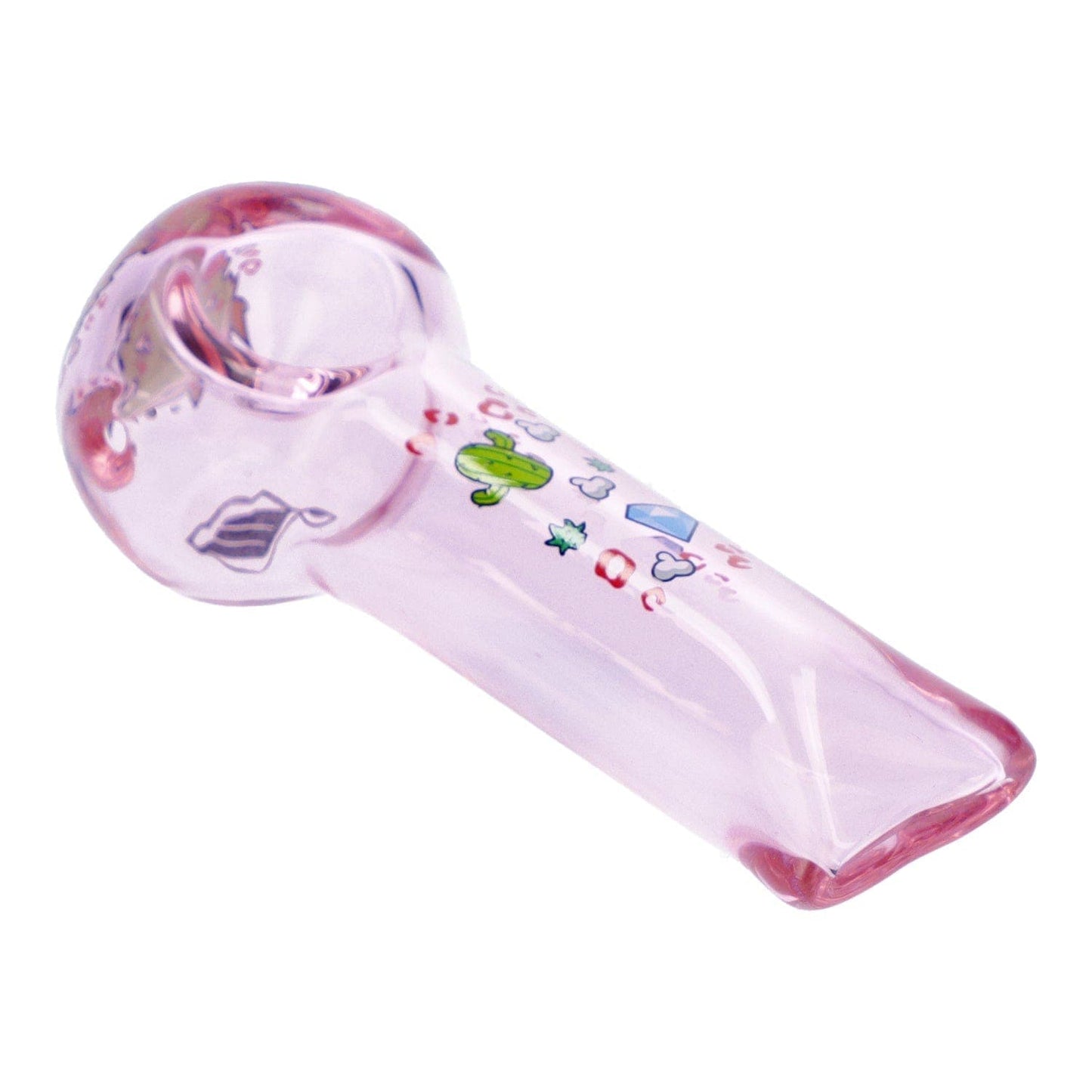 Wido Hand Pipe 4" Pink Kush Hand Pipe - Transparent Pink