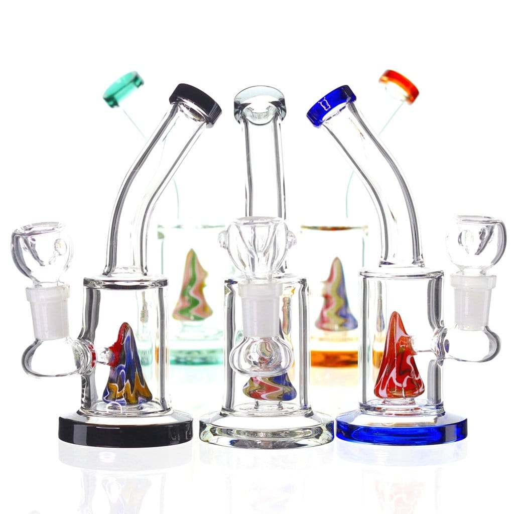 Himalayan Glass (Kapil) Glass Worked Pyramid Bong