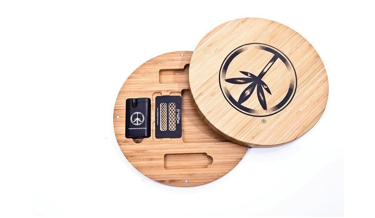 A top-down view of the Bamboo Trays, featuring a lightly textured surface and neutral wood tone.