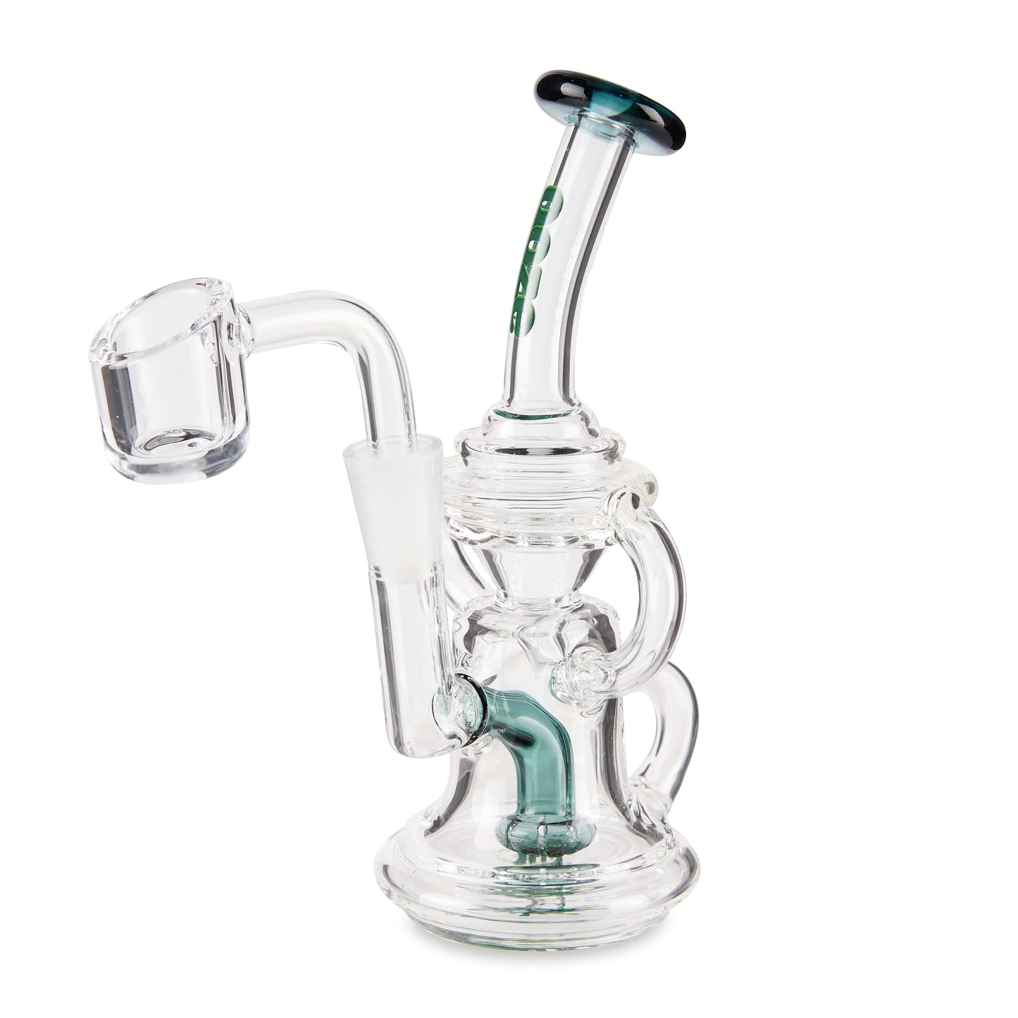 Ooze Dab Rig Ocean Green Ooze Surge Mini Recycler Dab Rig