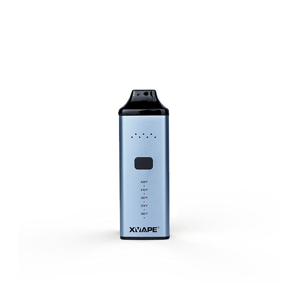 Front view of the XVAPE Avant, a sleek, silver-colored device with a minimalist design against a white background.
