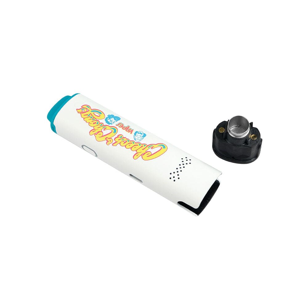 Front view of the XVAPE Mambo Cheech and Chong Dry Herb Vaporizer, a sleek, pen-shaped device against a plain white background.