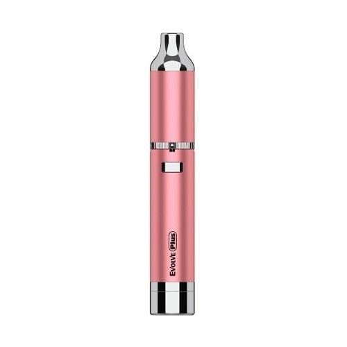 Front view of the Yocan Evolve Plus Vaporizer, a silver and black cylindrical device against a plain white background.