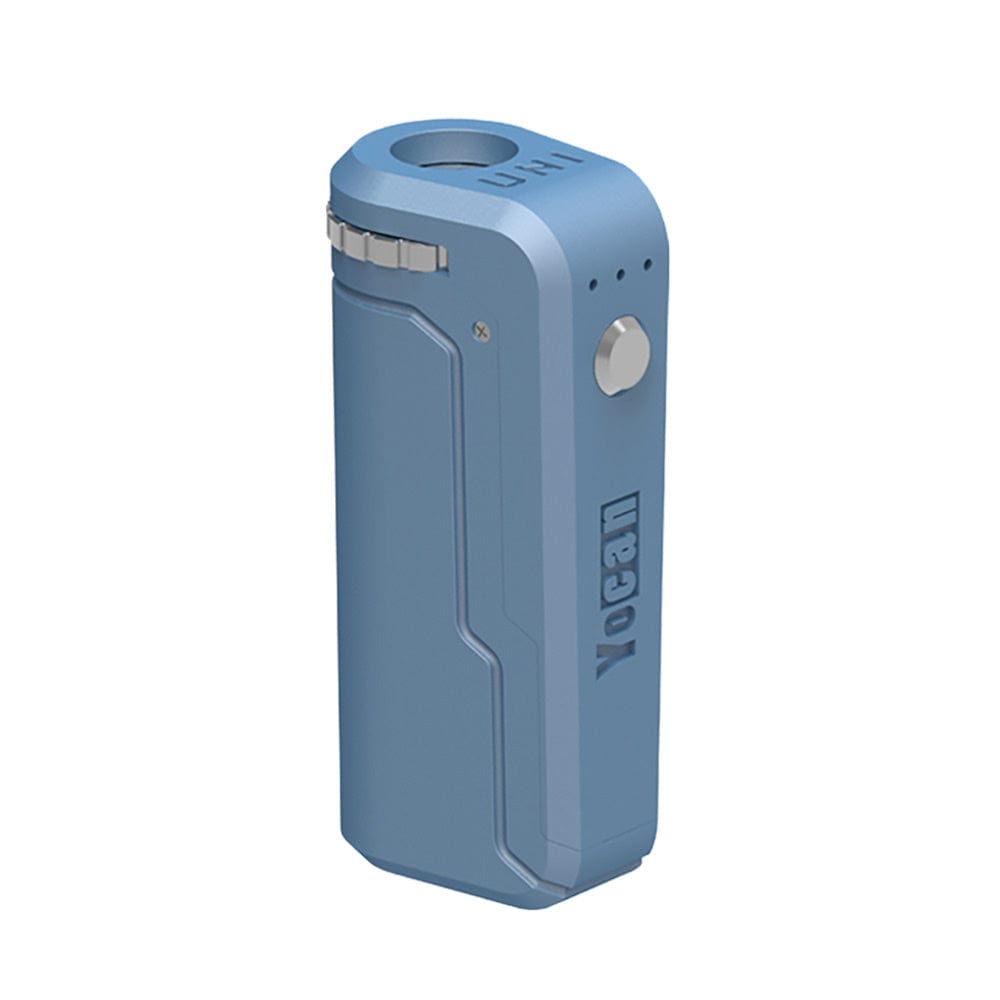 Front view of the Yocan UNI Portable Box Mod, a compact, rectangular device with a sleek, matte finish.